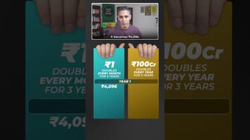Re.1 vs Rs. 100 CRORE - kisme hain ZYADA GROWTH?! | Ankur Warikoo #shorts