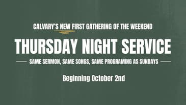Thursday Night Service Announcement