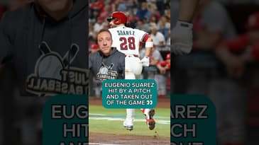 EUGENIO SUAREZ HIT BY A PITCH AND TAKEN OUT OF THE GAME??