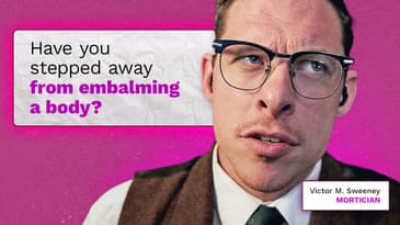 Have you stepped away from embalming a body? Mortician Victor M. Sweeney and his gruesome work.