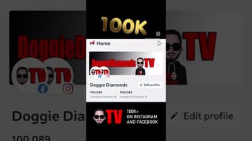 DoggieDiamondsTV 100K Social Media Milestone! #socialmedia #follow