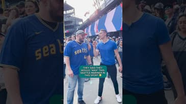 These Fans Really Think They Can DOMINATE Pro Athletes?? 😳 #shorts #baseball #seattle #mariners