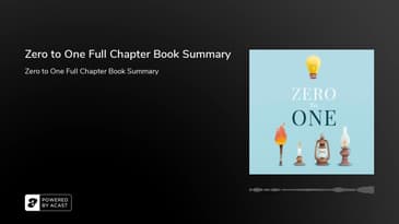 Zero to One Full Chapter Book Summary