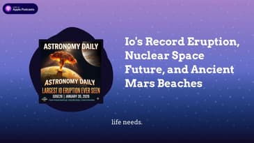 Io's Record Eruption, Nuclear Space Future, and Ancient Mars Beaches