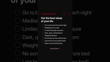 Get the best sleep of your life #sleep #longevity #healthylifestyle