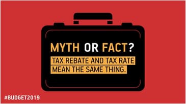Myth or Fact? Tax Rebate and Tax Rate mean the same thing.