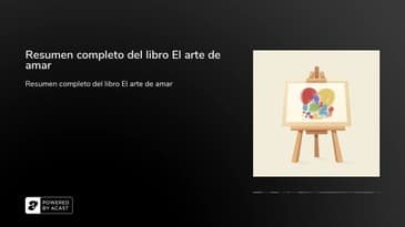 Resumen completo del libro El arte de amar