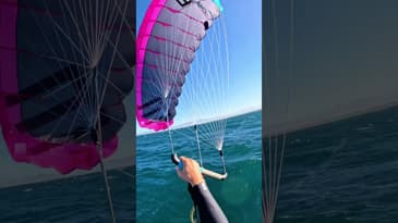 2km upwind climb for a fun downwinder on the 3m Ensis Roger Parawing