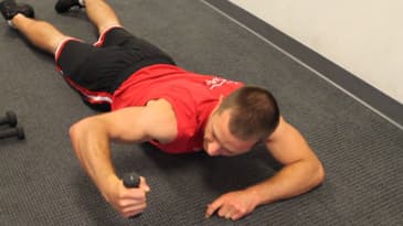 Prone Arm Raises Unilateral