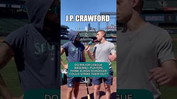 Could A High Schooler Strike Out A Major League Baseball Player?? 😳 #shorts #baseball #mariners