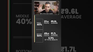 INDIA ke TOP 1% ka WEALTH kitna hai? | Ankur Warikoo #shorts