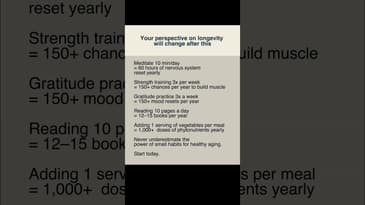 Longevity Is Built on Small Daily Habits