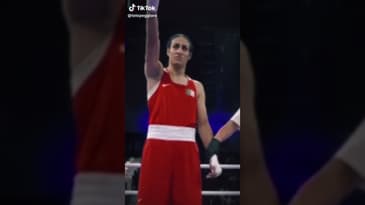 👀 Watch closely! Imane Khelif’s in-ring adjustment during the match is sparking major debate #shorts