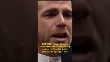 2/13/1997 – Shawn Michaels forfeited the WWF title during his “Lost My Smile” promo on Raw. #wwe