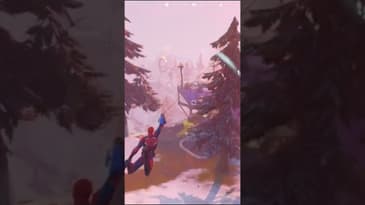 Swinging Spider-Man Fortnite action