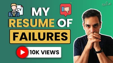 Ankur Warikoo's Failure Resume | My CV of failures | Ankur Warikoo हिंदी वीडियो