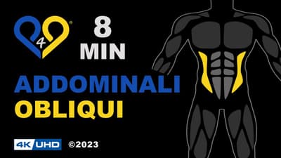 8 minuti addominali obliqui - come avere addominali laterali  #p4p