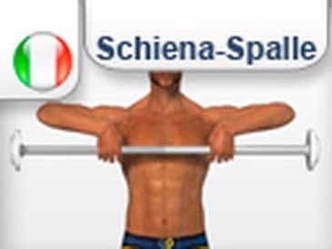 esercizio rematore bilanciere - collo trapezio spalle