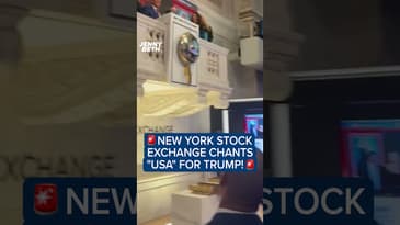 New York Stock Exchange Chants "USA" for Trump!