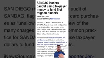 SANDAG Caught Spending Taxpayer Money on Lavish Dinners in the amount of $17,000 over 2 years