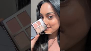 My 5 minute eye makeup look for WFH meetings using the Pillow Talk palette from @charlottetilbur 💋