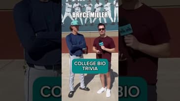 Quizzing Bryce Miller On His OWN College Bio 👀 #mlb #baseball #mariners #trivia