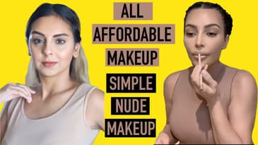 How To Get Kim Kardashian's Work From Home Look With Drugstore Makeup Tutorial! | Aanam C