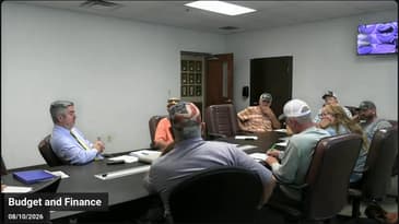 Budget and Finance Meeting 8/10/26