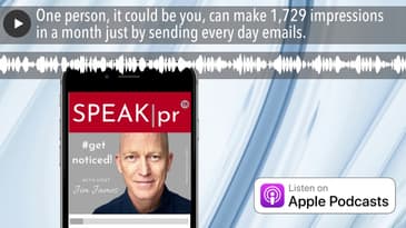 One person, it could be you, can make 1,729 impressions in a month just by sending every day emails