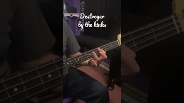 Destroyer by the kinks #Shorts #EasyBassGuitar #easybasslines  #Bass ￼