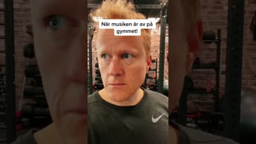 Idag var musiken av på gymmet igen...