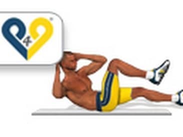 Crunch elbow towards knee - alternated