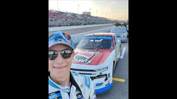 NASCAR Camping World Truck Driver and Playoff Contender Carson Hocevar and his mom Amy Hocevar