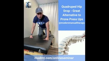 Quadruped Hip Drop - Great Exercise for Low Back Pain and Sciatica
