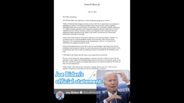 Joe Biden not seeking reelection. His official statement #joebiden #donaldtrump #election2024
