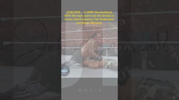 3/28/2010 – the Streak vs. Career match between The Undertaker and Shawn Michaels. #wwe #wrestling