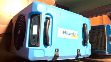 BlueDri DH 76 Compact Commercial Dehumidifier - Results after 7 hours