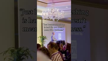 Just because it's hard doesn't mean it's a weakness