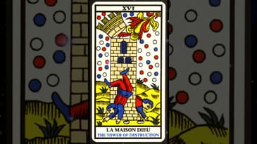 XVI. The Tower Card (Marseille Tarot)