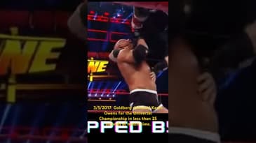 3/5/2017: Goldberg defeated Kevin Owens for the Universal Championship in less than 25 secs. #wwe