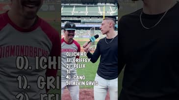 MLB Superstar Blind Ranks Five Baseball Players 🤯 #shorts #baseball #mariners #diamondbacks #pnw