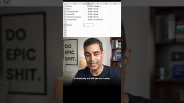 EMERGENCY FUND x EXCEL SHEET under 50 SECONDS! | Ankur Warikoo #shorts