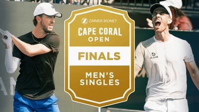 Hunter Johnson vs Federico Staksrud at the Zimmer Biomet Cape Coral Open