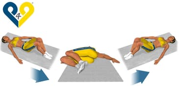 Lumbar stretch with knees rotation