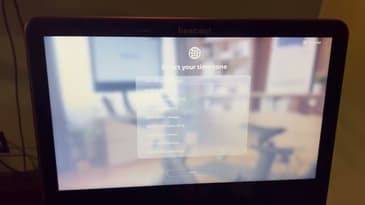 Setting up the interactive screen on the Freebeat Boom Exercise Bike