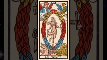 XXI. The World Card (Marseille Tarot)