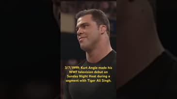 3/7/1999:  Kurt Angle made his WWF tv debut on Sunday Night Heat. #wwe #wrestling #prowrestling #wwf