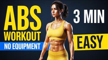 3 min  Abs workout no equipment - female women - how to get six pack at home - daily ab routine