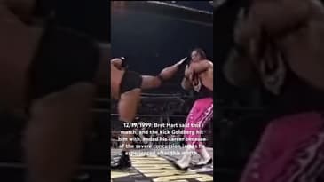 12/19/1999: Bret Hart said this match vs Goldberg ended his career because of severe concussions.