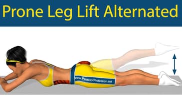 Pilates per i glutei: Prone leg lift alternated